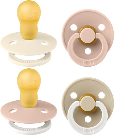 BIBS Colour Fopspeen - 18-48 mdn - 4-pack - Ivory/Blush/Blush Glow/Vanilla Glow