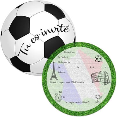 Allecto - Voetbaluitnodigingskaarten - Feestelijke uitnodigingen
