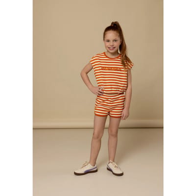LOOXS Little Meisjes broek - Maat 98 in de kleur Oranje van 87% COTTON 13% POLYESTER - 2513-7680-892