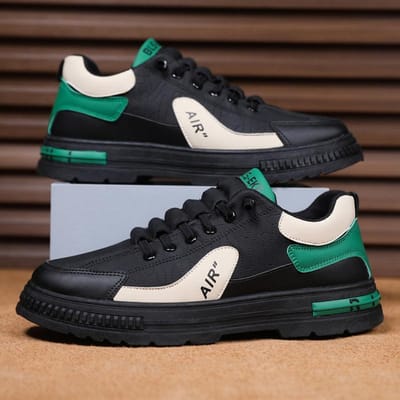 Heren Live Uitzending Mode Trend Board Schoenen Veelzijdig Licht Luxe Hong Kong Stijl Leer Zachte Zool Sport Trend Schoenen 39 black