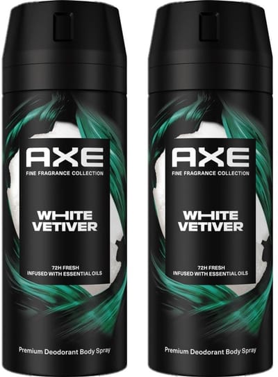 AXE - Premium Deodorant Bodyspray - Fine Fragrance Collection - White Vetiver - 2 x 150 ml