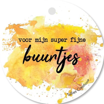 Tallies Cards - kadokaartjes  - bloemenkaartjes - Super fijne Buurtjes - Aquarel - set van 5 kaarten - bedankkaart - bedankt - 100% Duurzaam
