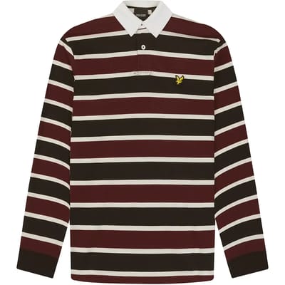 Gestreepte longsleeve polo Lyle & Scott