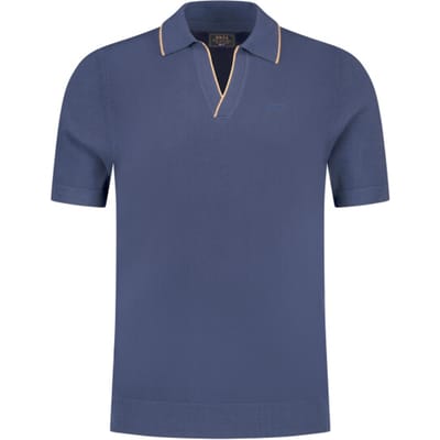 NZA New Zealand Auckland - Polo Korte mouw - Heren - XL - Blauw - Katoen - 26CN185