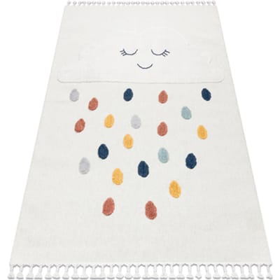 Kleden Rugsx Tapijt YOYO GD63 wit / blauw - 80x150 cm