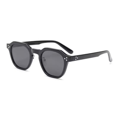 Gepolariseerde Retro Zonnebril – Full Black - Stijlvolle & UV400 Bescherming - Anti-Reflectie Lenzen - Lichtgewicht - Comfortabel - Inclusief Luxe brillenkoker