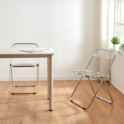 Klapstoel set van 4 Pornainen 74x46x47 cm transparant [en.casa]