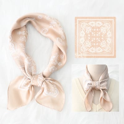 Dames Sjaal - Sjaals - Stola - Vierkante doek - Elegant Stijlvol Dames haar sjaal - Satijn zijde - Hals sjaaltje - Sjaaltje Satijn - Neksjaaltje - Omslagdoek Modesjaals - Neksjaal - Dames Halsdoek -Dame -10，70*70CM