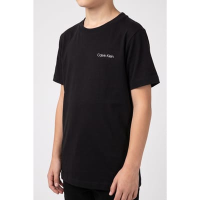 Calvin Klein Unisex Small Chest Logo Black Taglia: 8 | T-shirt Outlet | kids | Nero
