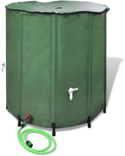Opvouwbare Regentank - Watertank Tuin - Water Opslaan Tuin - Met Netfilter - 750 liter - Groen