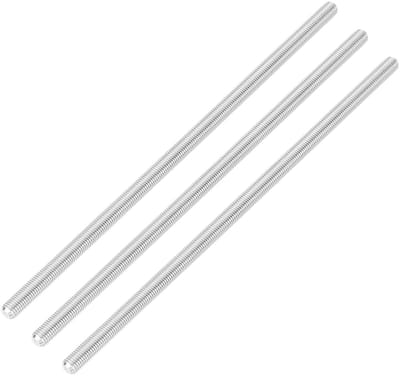 3 Stuks Draadstang 5/16"-24 UNF 200mm Lengte, Volledig Draad, Roestvrij Staal voor Bevestigingen, Hangers en Ankers