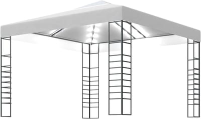 Tuinpaviljoen - Terrastent - Buitenfeesten - Geïntegreerde LED-verlichting - 3 x 3 meter - Wit