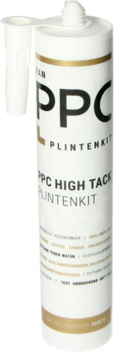 Parket Onderhoud Centrum: High Tack Plintenkit 290ml - Montagekit voor Alle Ondergronden - Wit