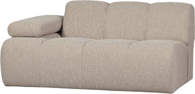 WOOOD Mojo 1,5-Zits Bank Met Arm Links - Bouclé - Beige - 74x160x97