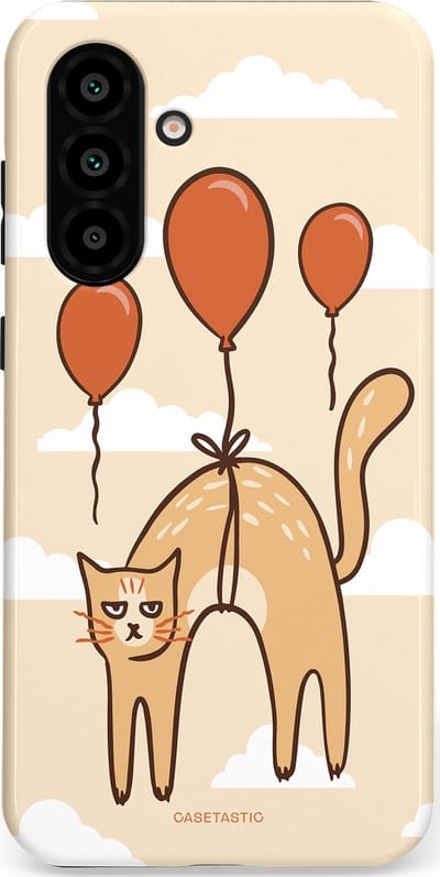 Casetastic Hoesje Geschikt voor Samsung A56 / A36 - Stijlvolle Beschermende Duo-layer Case - Kattenfeest Ballonnen