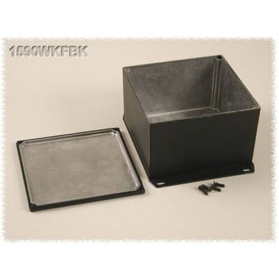 Hammond Electronics 1590WKFBK Universele behuizing 125 x 125 x 79 Aluminium Zwart 1 stuk(s)