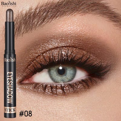 Crayon à paupières fumé marron foncé, imperméable, nacré, coloré, métallique, pailleté, ombre à paupières, surligneur, outil de maquillage