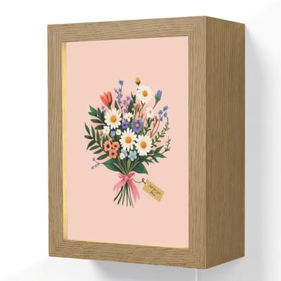 Margrieten - Boeket - Strikje - Roze