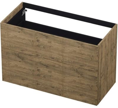 INK - Onderkast 2 Laden Push To Open 65cm Hout Decor - 1000x450x650 Mm - Naturel Eiken