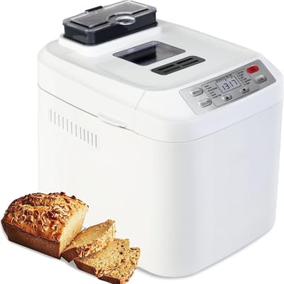 Aura® Broodbakmachine - Broodbakmachines - Broodbak machine - Wit- 33cm x 28cm x 30cm