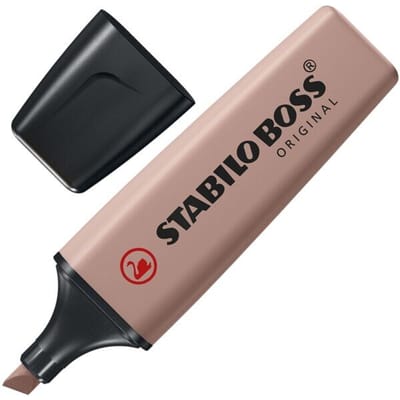 Markeerstift STABILO® BOSS Original NatureCOLORS, wigvormige punt, lichtecht, sneldrogend, umbra, 1 stuk