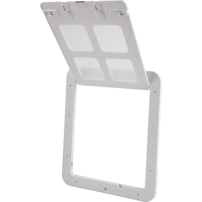 Huisdier Hor Deur Ademend Geluidloos Muggenpreventie Braamvrij Plastic Kattenluik Deur Wit S S 8.9 X 1.5in wit