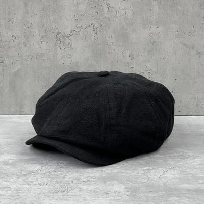 Nouvelles Casquettes Newsboy en Coton et Lin Grande Taille 64Cm Chapeau Béret Fin Rétro Printemps Été Hommes Mode Chapeau Décontracté Octogonal Unisexe M58CM black
