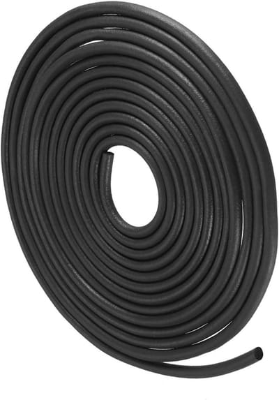 Foam rubber weerbestendige afdichtstrips 4mm diameter x 8m lengte - EPDM rubberen rond afdichtmateriaal voor deurreparatie, isolatie en tochtpreventie