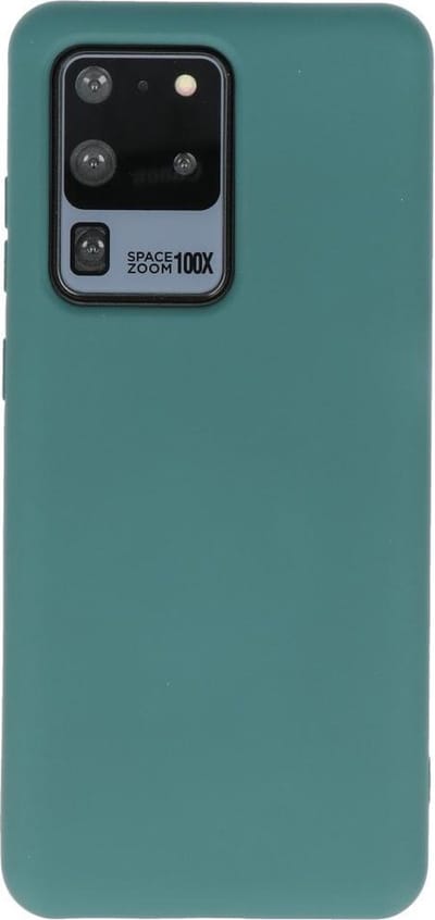Hoesje Geschikt voor Samsung Galaxy S20 Ultra - Backcover Telefoonhoesje - Donker Groen