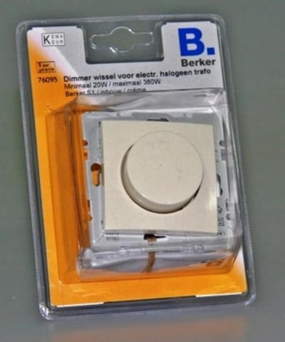 Berker S1 inbouwdimmer + centraalplaat 360 W elektronisch - Crème