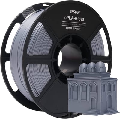 eSun ePLA-Gloss Grijs glans / Grey 1 kg - 1.75mm - 3D printer filament