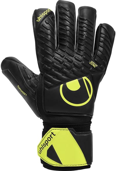 Uhlsport Fangmaschine Supersoft Hn Flex Frame Keepershandschoenen - Zwart / Fluogeel | Maat: 9,5