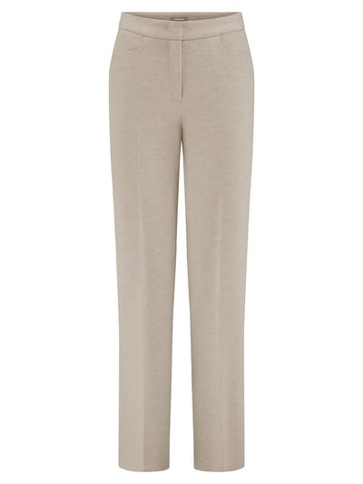 Enkellange Straight Fit-broek Van Peter Hahn beige