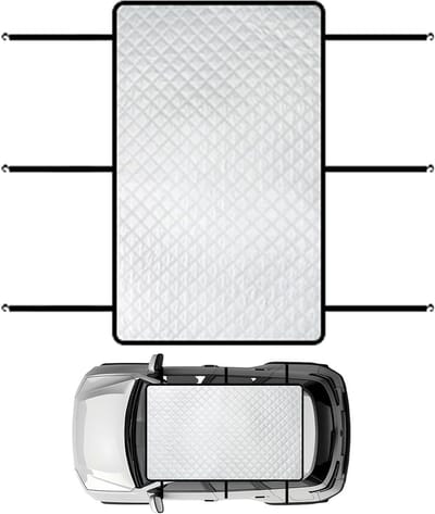 Zonnedak Afdekking - Camping Zonwering - Bescherming Auto - Elastische Banden - 150x200 cm - Zwart