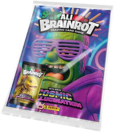 Pack de démarrage - PANINI - SKIFIDOL ITALIAN BRAINROT TCG 2 série BETA - Album + 1 pochettes - 7 cartes