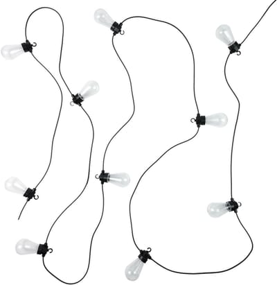 Home Deco Factory feestverlichting lichtsnoer - 10 LED lampen - gekleurd - color-changing - 450 cm - tuin feestlampjes - tuinverlichting