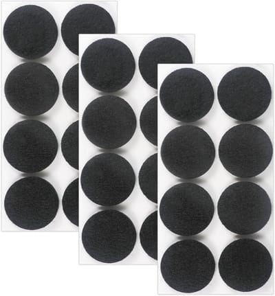 Vilten Glijders - Meubelglijders Viltjes - Vloerbescherming Meubels - Zelfklevend Rond - 40 mm - Zwart
