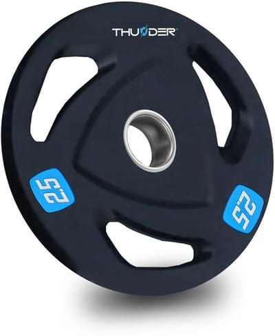 THUNDER Olympische Gewichtsschijf | OLYMPIC-PLATE-2,5KG | Olympisch massief gietijzer bedekt met antislip rubber | 50mm Boring | Voor Krachttraining & Gym | Antislip & Duurzaam | Per Stuk – Professionele Kwaliteit