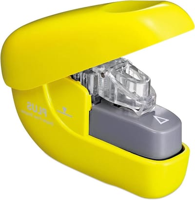 Naaldvrije nietmachine - Papier nietmachine - Papier binden - Geen nietjes nodig - 90 g - Geel