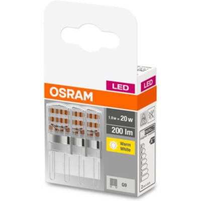 OSRAM HOMELIGHTING 4058075450042 LED-lamp Energielabel F (A - G) G9 Ballon 1.9 W = 20 W Warmwit (Ø x h) 14 mm x 43 mm 3 stuk(s)