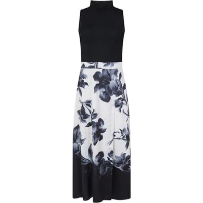 Ted Baker Dames-top met print en mesh (Zwart)