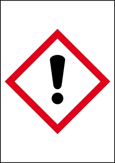 GHS07 irriterende stoffen sticker, 10 per vel, rechthoek 26 x 37 mm - 10 per vel