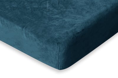 Eleganzzz Hoeslaken 200 gr/m2 Hoogwaardig Flanel Fleece 35cm Hoekhoogte - Steel Blue - 80/90x200 - Hoeslakens - Eenpersoons - Fluffy Hoeslaken