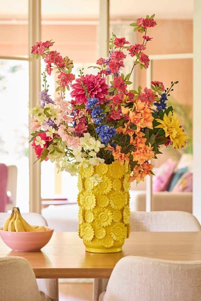 House of Nature Vaas Sunny Side Up geel 37cm
