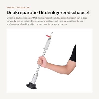 Dailygoods- Uitdeukgereedschapset Zware Trekhamer - Pneumatische Deuktrekker - Auto Body Zuignap - Glijhamer - Schuifhamer - Duurzaam Staal
