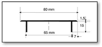 Aluminium Ventilatierooster 80 mm - Diverse Kleuren en Lengtes Beschikbaar