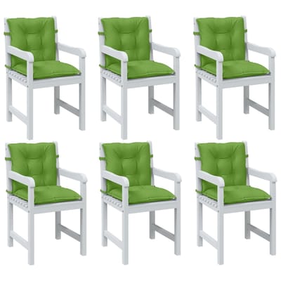 vidaXL - Stoelkussens - 6 - st - lage - rug - 100x50x7 - cm - stof - gemêleerd - groen