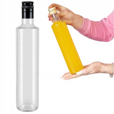 Bimberek DORICA - Flessen - 500ml - Hoogwaardig Glas - Transparant