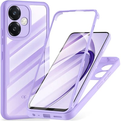 Hoesje geschikt voor Oppo A40 4G/A40m/A60 5G - Techsuit ColorVerse 360 Case met Screenprotector - Paars