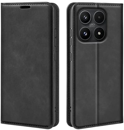 MobyDefend Hoesje - Geschikt voor Xiaomi 17 - Luxe Wallet Bookcase (Magnetische Sluiting) - Zwart